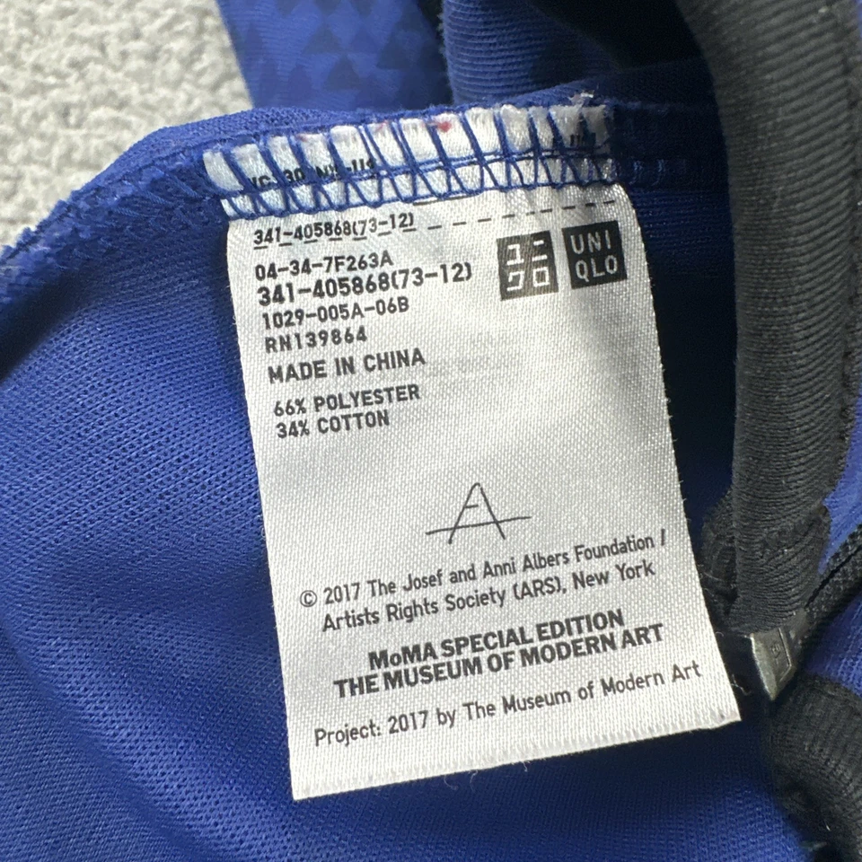 UNIQLO SPRZNY MoMA Anni Albers Edición Especial Sudadera con Capucha Mujer XL Azul Cremallera Completa Foto 2 de 4