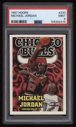 1997 Michael Jordan Hoops  PSA 9 Card# 220 Bulls