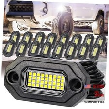 White Rock Lights  Aluminum Housing, Waterproof IP68,6500K Pure White 20 Pods