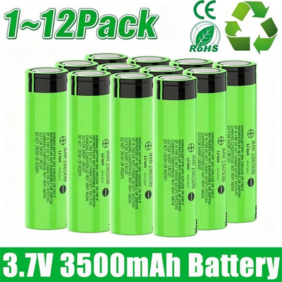 #ad 1 12x Rechargeable Battery 3.7V 3500mah Capacity High Quality Flat Top Battery $18.79