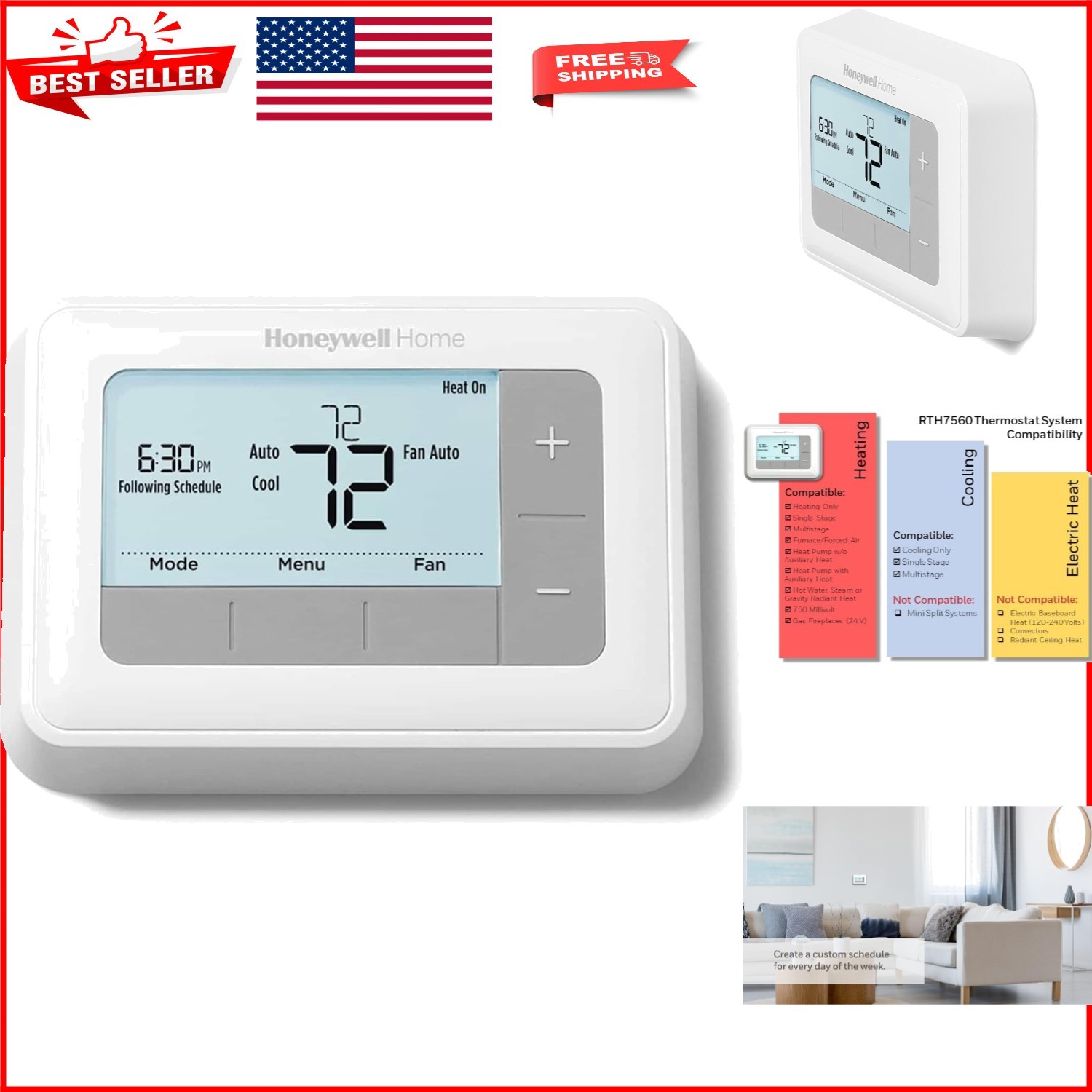 With Extra-large Display & Wi-fi Control