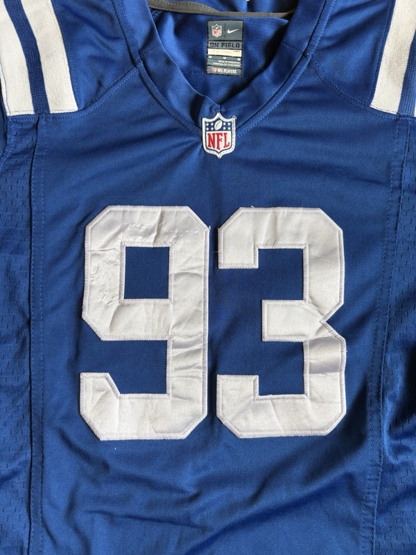 Indianapolis Colts Dwight Freeney #93 Jersey Women M Blue NFL Nike Football