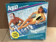Vintage Aqua Leisure Folding Suntanner Inflatable Pool Float C15