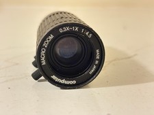 Computar MLM-3XMP Macro Zoom Lens 0.3X-1X 1:4.5 C-Mount Model Macro Zoom 0.3X-1X