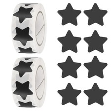 Star Stickers Roll 1 Inch 1000pcs Adhesive Star Labels for DIY Crafts Black