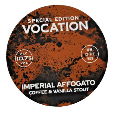 VOCATION BRAUEREI ''IMPERIAL AFFOGATO'' STOUT 10,7% ABV PUMP CLIP - foamex