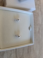 Swarovski Matrix stud earrings Crystal pearl, Round cut - never worn