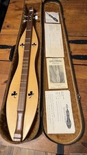 Daniel Doty mountain dulcimer with case and Doty papers