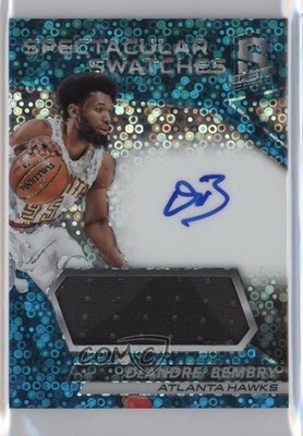 2016 Panini Spectra Neon Blue 33/99 DeAndre' Bembry #SS-DBY Rookie Auto RC a1e
