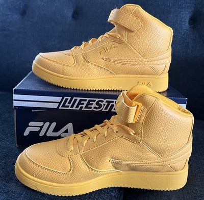 Fila A-High Mens Yellow Synthetic Lifestyle Sneakers Shoes Size 9.5