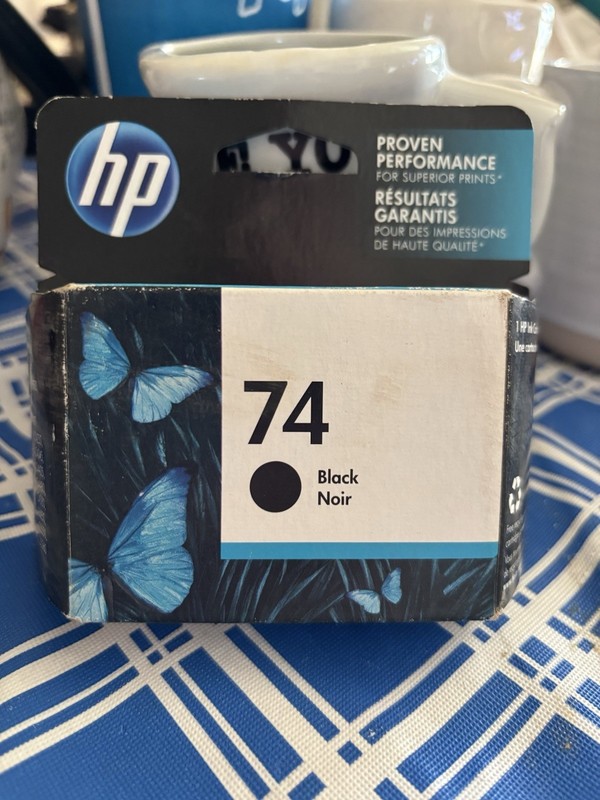 HP 74 Original (CB335WN) Black Noir Ink Cartridge EXP Mar 2017