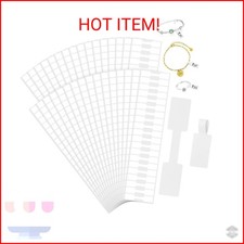 1000 pcs Jewelry Tags, Self Adhesive Jewelry Price Tags Stickers, White Blank Re