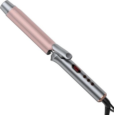 Extra Long Curling Iron  1-1/4'' x 6'' Ceramic Barrel - 5 Temp Settings - Auto Off