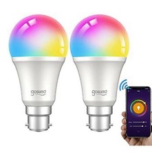 2x Gosund B22 Smart LED Light Bulb 8W WiFi RGB Color Changing Dimmable