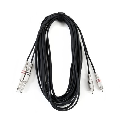 MUSIC STORE, Audiokabel Stereo, 6m, Cinch, 6,3mm Klinke