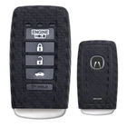 Carbon Fiber Pattern Silicone Key Cover For Acura MDX RDX ZDX 5-Button Smart Key