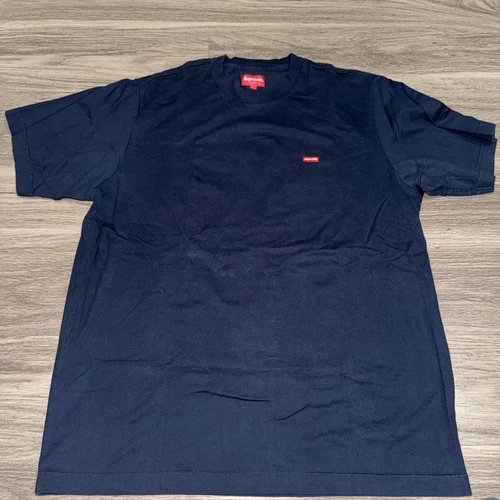 Tee shirt Supreme petite boîte logo bleu marine taille L occasion