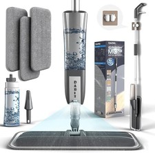 360° rotierender Sprühmopp für Böden - 3 waschbare Mikrofaserpads, 400ml groß