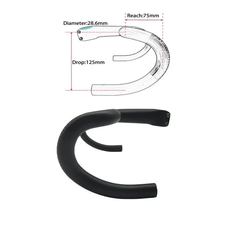 Ultra Light Carbon Fiber Road Bike Integrated Handlebar Made with Computer Mount - Image 3 of 4