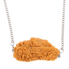 Fried Food Decoration Chicken Wings Pendant Necklace for Men Hanging
