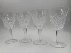 Waterford Crystal Ireland Vintage Alana 6 7/8" Water Goblet Glasses Set Of 4