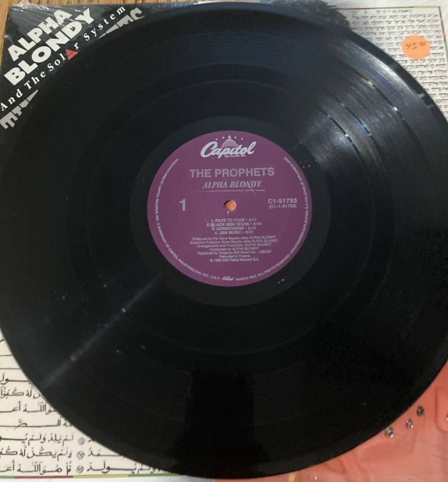 Alpha Blondy And The Solar System / The Prophets LP 1989 Capitol C1-91793 - Image 3 of 4