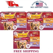 3PK - Friskies Gravy Wet Cat Food Variety Pack, Prime Filets Meaty 5.5oz 24 cans
