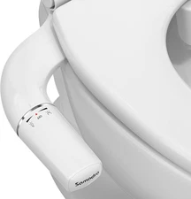 SAMODRA Ultra-Slim Hygienic Bidets Attachment for Existing Toilets - Silver 