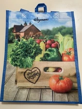 NEW Wegmans "From Farm to Store Fresh" 12x9 FABRIC Reusable Grocery Shopping Bag
