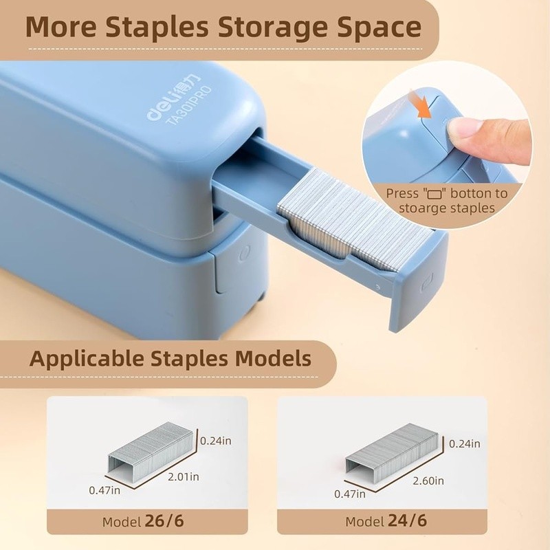 как выглядит Heavy Duty Stapler 40 Sheet Flat Clinch Design Integrated Staple Remover New фото