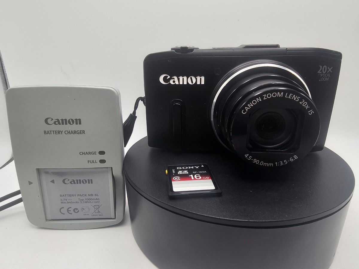 Canon PowerShot SX280 HS 12.1MP Digital Camera - Black for