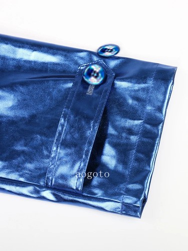 Spring Autumn Women Long Shiny Reflective Patent Leather Trench Coat Overcoat - 第 6/21 張圖片