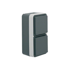 BERKER Steckdose SCHUKO 2-fach senkrecht mit Klappdeckel AP - 47703525