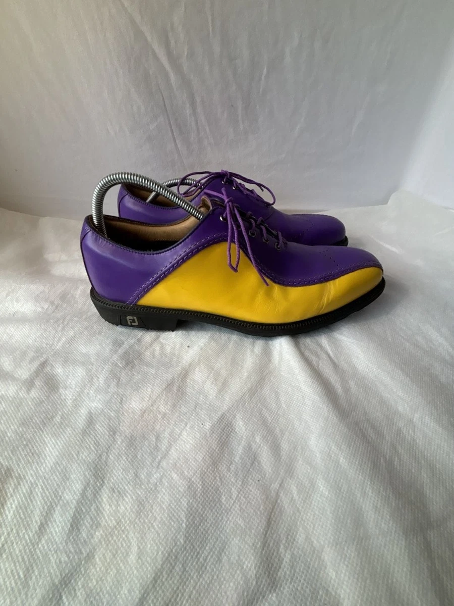 FootJoy Icon LSU Golf Shoes Purple and Yellow Size 11.5 display picture 1