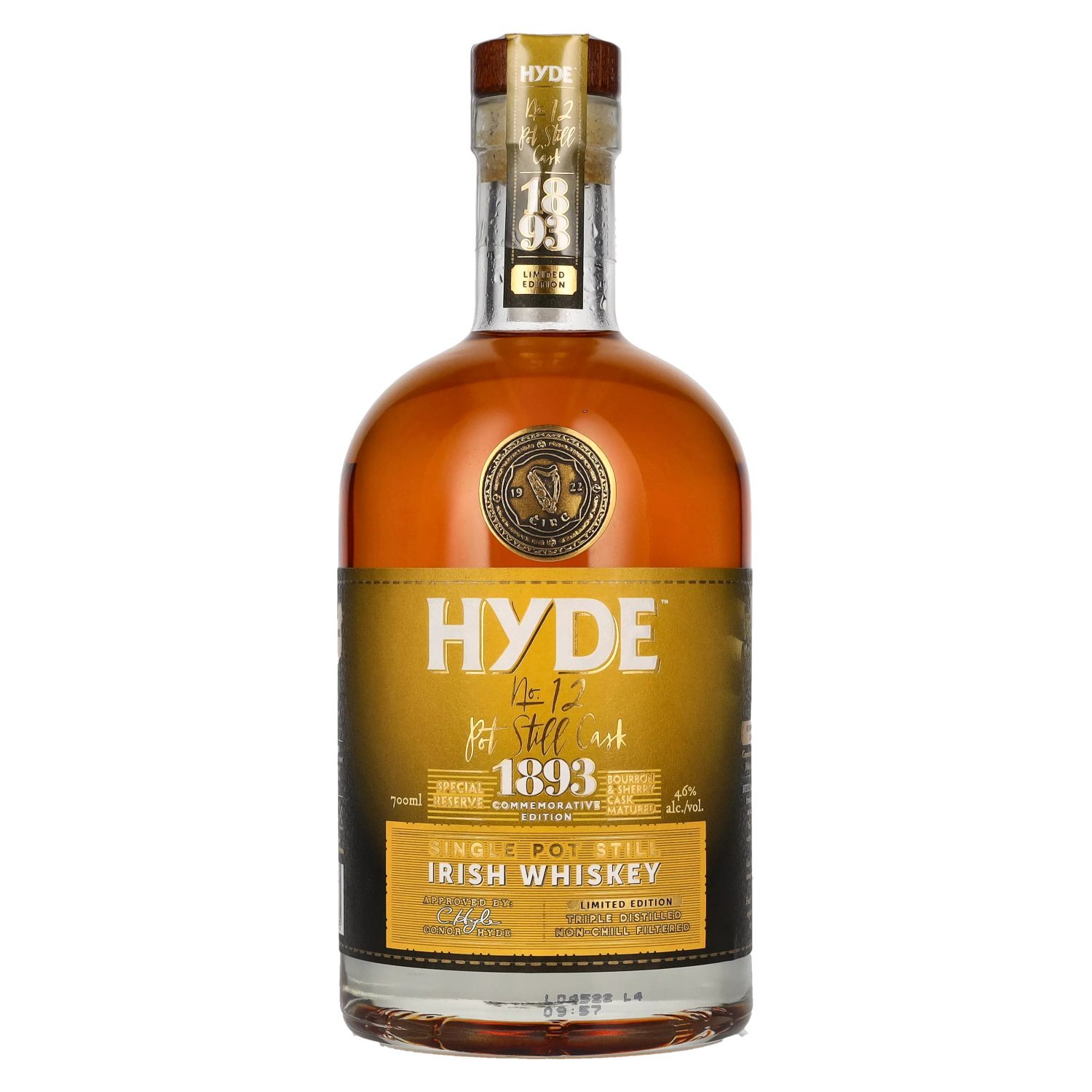 Hyde No.12 Single POT STILL Cask 1893 Irish Whisky Commemorative Edition