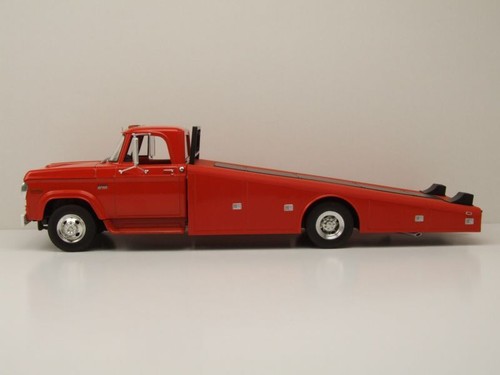 Dodge D300 Rampa Camion 1970 Rosso/Arancione Modellino Auto 1:18 Acme - Foto 3 di 10