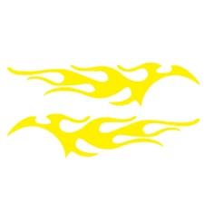 2Pcs Car Side Body Door Fender Vinyl Flame Decals Racing Stripe Stickers Decor