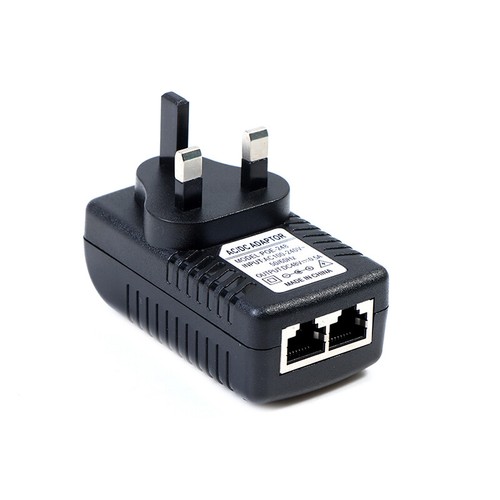 48V DC 0.5A POE Injector POE Switch Ethernet Power Adapter UK PlugB^R2