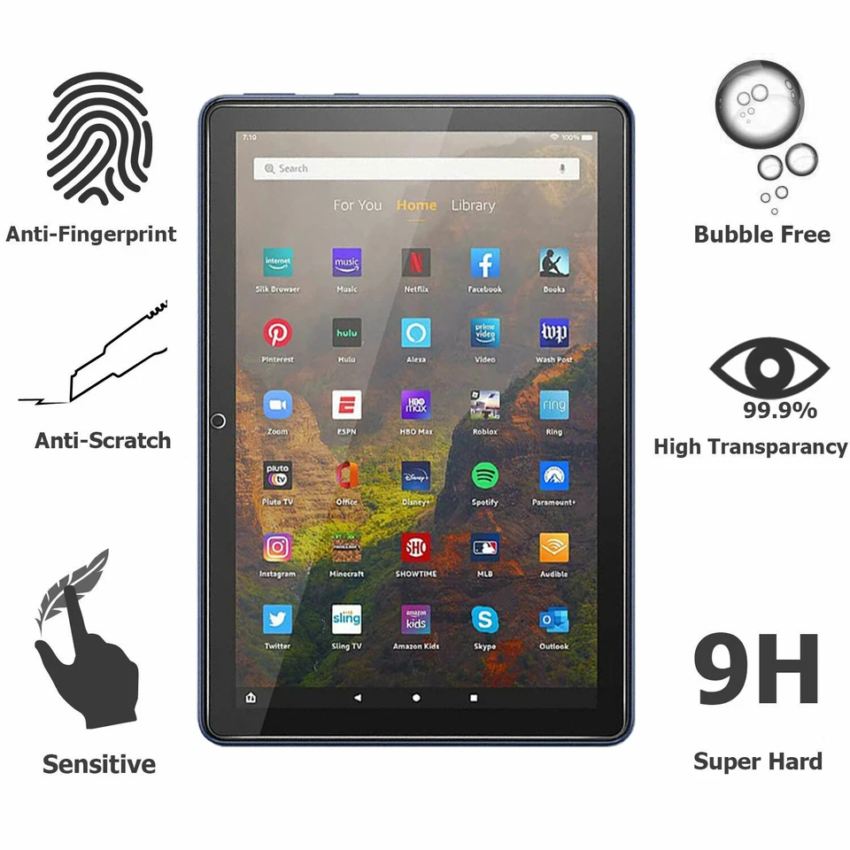 For Amazon Fire HD 10 Tablet 2023/2021 11th Gen Tempered Glass Screen Protector - Image 4 of 4