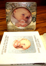 PHOTO FRAME Silver-Plated Baby Gift from Stork Nest 3x3" Picture Hong Kong  724