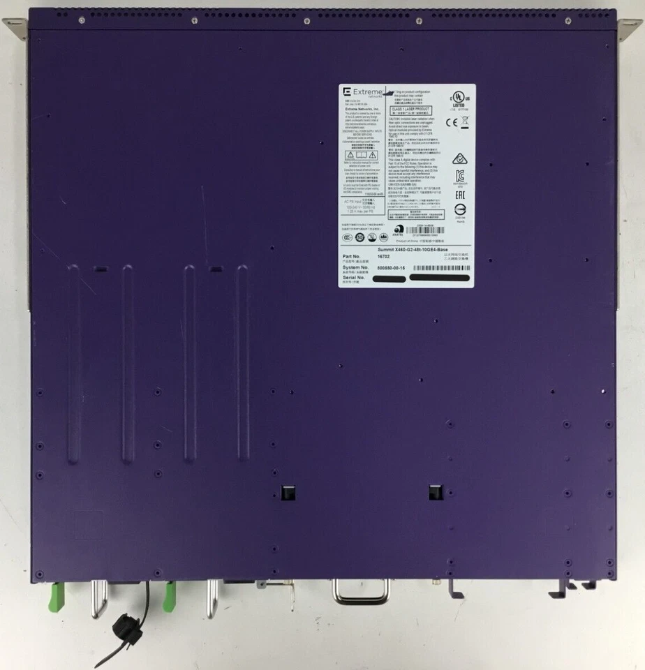 Extreme Networks 16702 X460-G2-48T-10GE4 2x 10943 Power Adv Edge Dir Att - Image 3 of 4