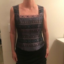 David's Bridal Satin, Lace and Beaded Top, Sz 12, GORGEOUS 