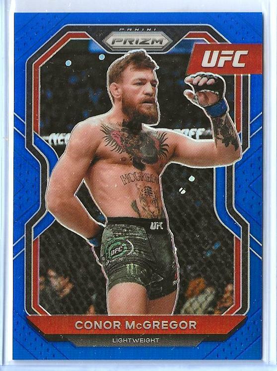 2021 PRIZM UFC DEBUT EDITION CONOR McGREGOR BLUE REFRACTOR SP #113/199
