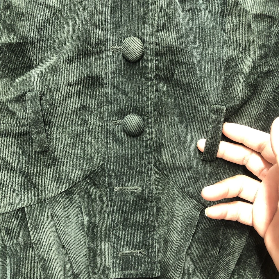 Conjunto Falda Chelsea Theodore Talla 8 Cinturón Pana Verde Carrera Profesional Foto 3 de 4