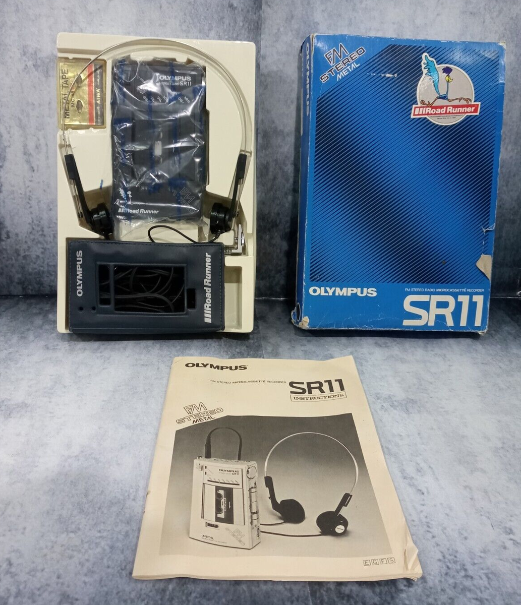 Vintage Olympus SR11 Road Runner Portable Microcassette Recorder
