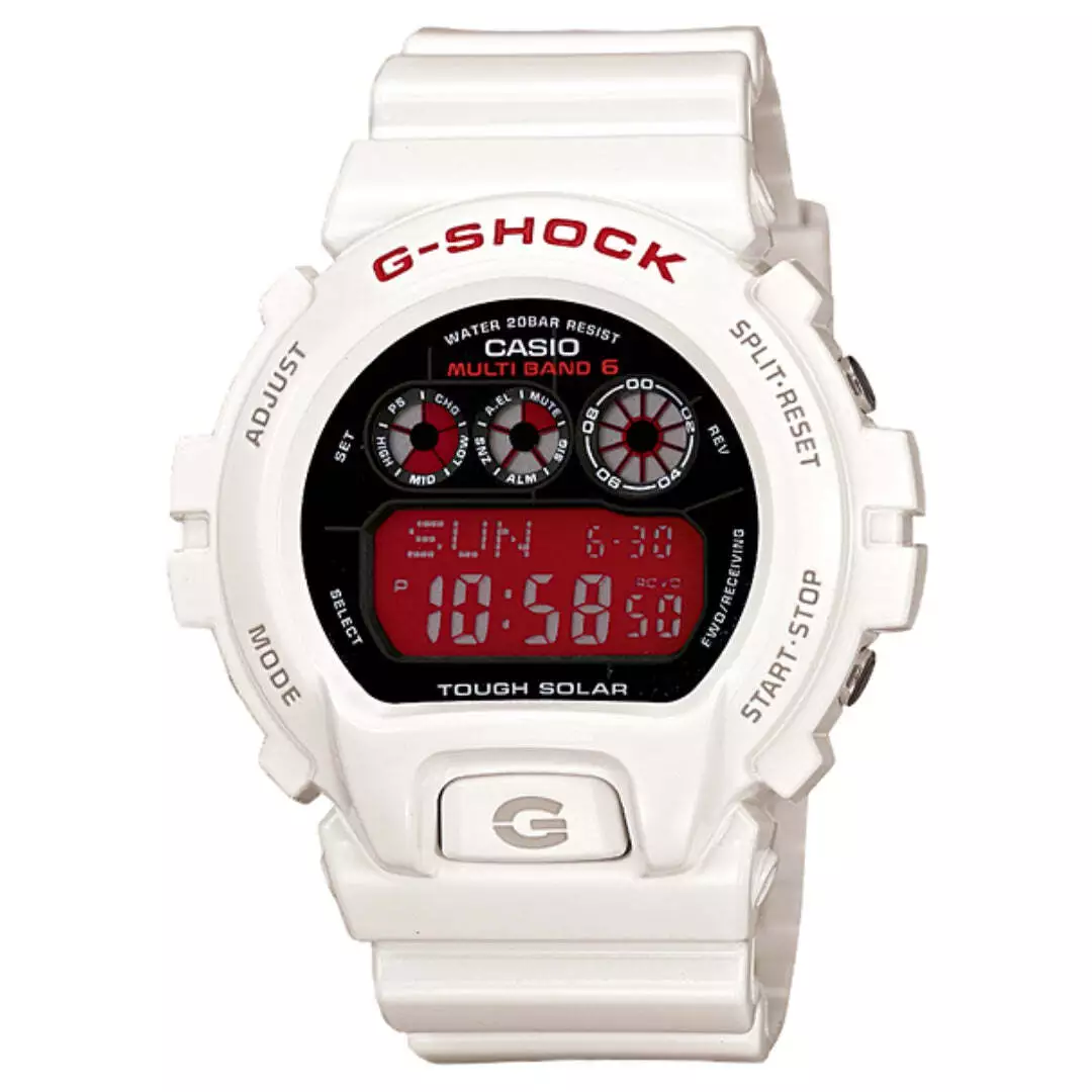 Casio G Shock GW 6900F 7JF Tough Solar Atomic Radio White Resin