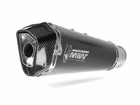 Mivv Delta Race Schwarzer EDELSTAHL-SCHALLDÄMPFER FÜR Kawasaki Z 900 A2 2017-2