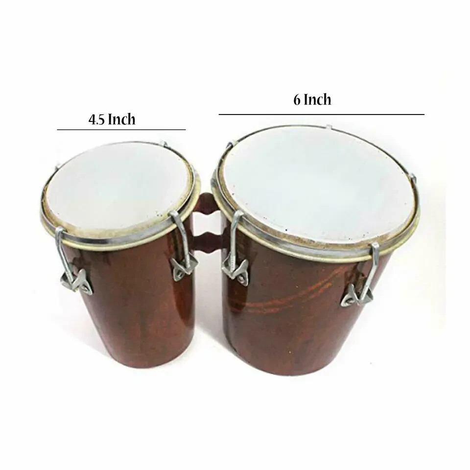 Musical Instrument Wooden Bango Drum Professional Bongo Set Natural ...