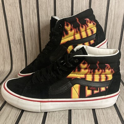 Vans Thrasher SK8 Hi Pro Trainers UK 7,5 Flame Herren Wildleder Sneaker (ohne Einlegesohlen)