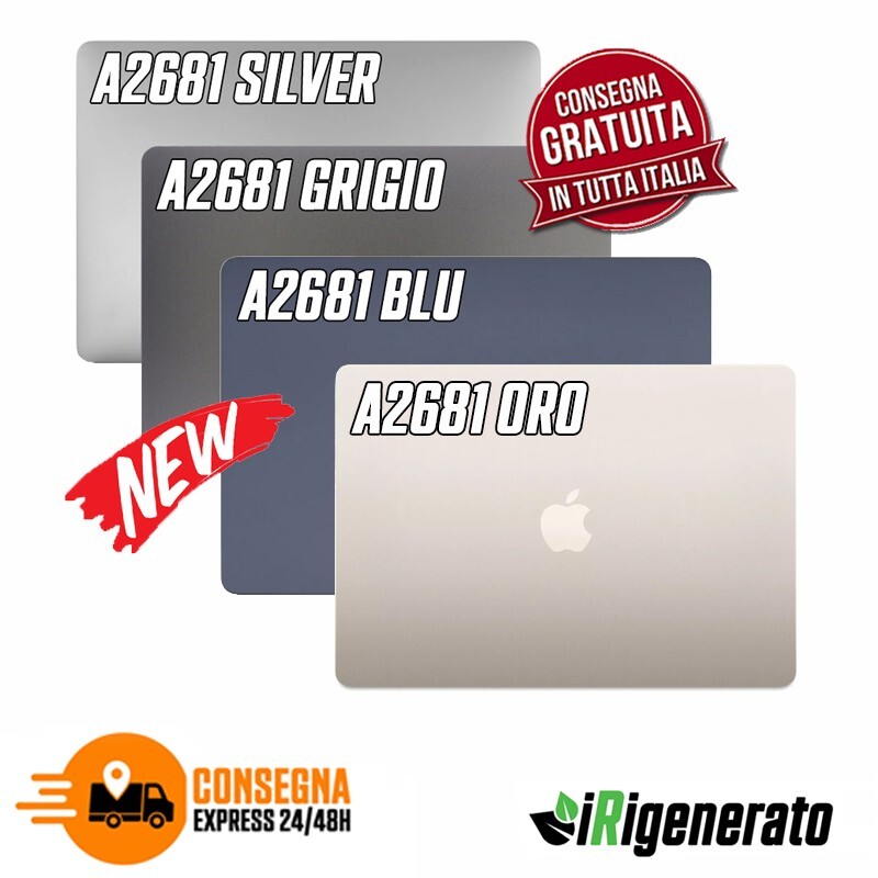 Display M2 Macbook 2022 Air 13.6 A2681 - schermo Apple OEM completo 